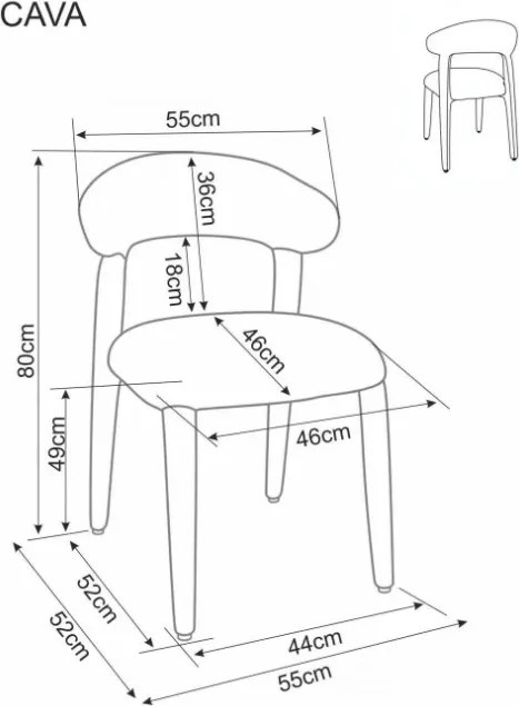 Cava kárpitozott szék bézs