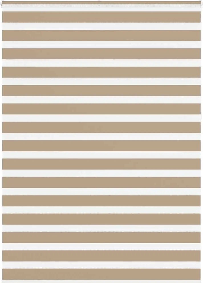 vidaXL zebrafüggönnyel homokbarna szövetszélesség 160,9 cm poliészter