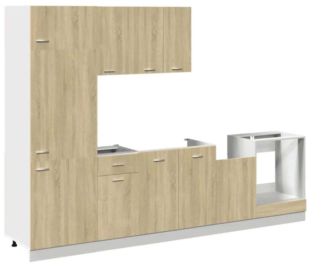 “Lyon” 7 részes sonoma tölgy színű konyhaszekrény garnitúra