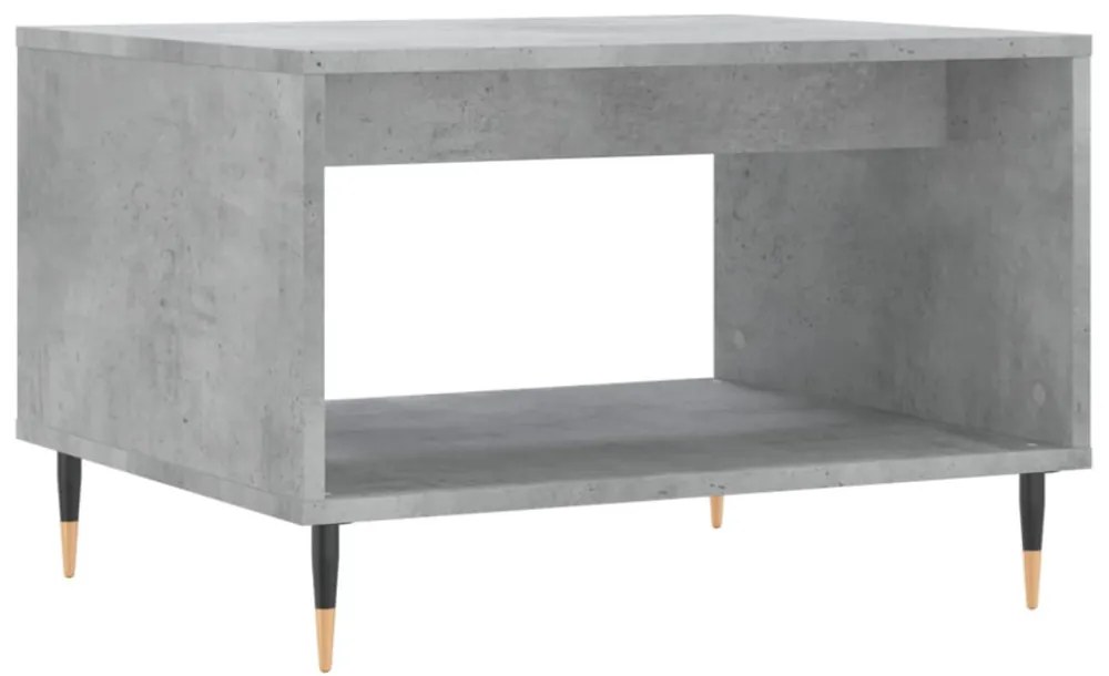 betonszürke szerelt fa dohányzóasztal 60 x 50 x 40 cm