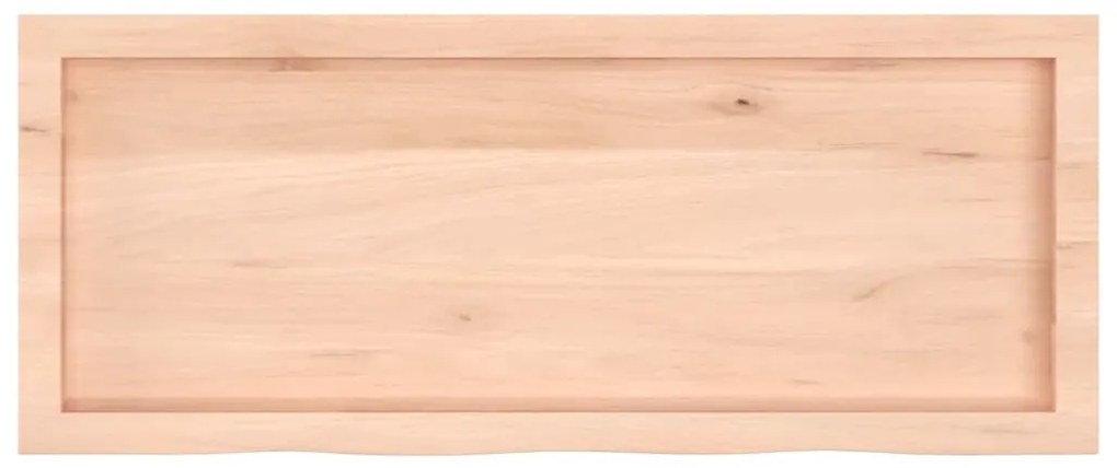 kezeletlen tömör tölgyfa fali polc 100x40x(2-6) cm