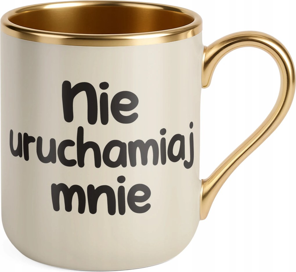 Prémium bögre Arany Ecru Ne Indíts El Vicces