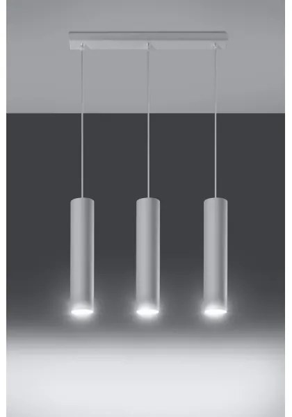 Sollux SL.0325 - Csillár zsinóron LAGOS 3 3xGU10/10W/230V fehér