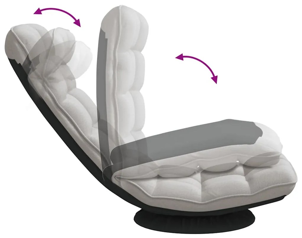 felhőszürke szövet forgó padlószék 70x51x79 cm