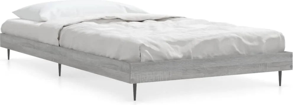 vidaXL sonoma tölgyszínű szerelt fa ágykeret 90 x 190 cm