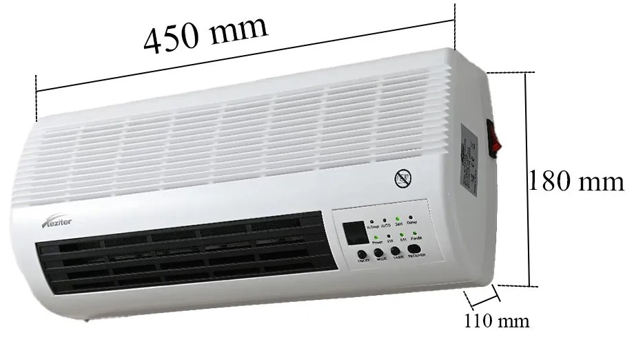 Thira elektromos fali fűtőtest 1000W/2000W