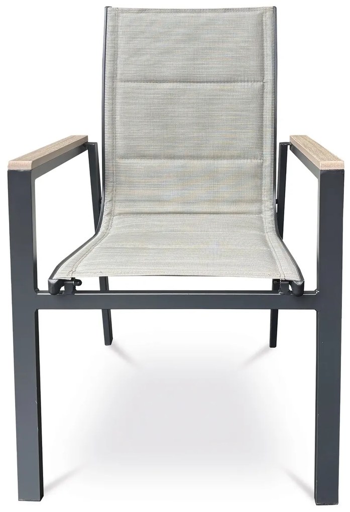 Autronic kerti szék, alumínium, textil, bézs, AZC-S1110 BK