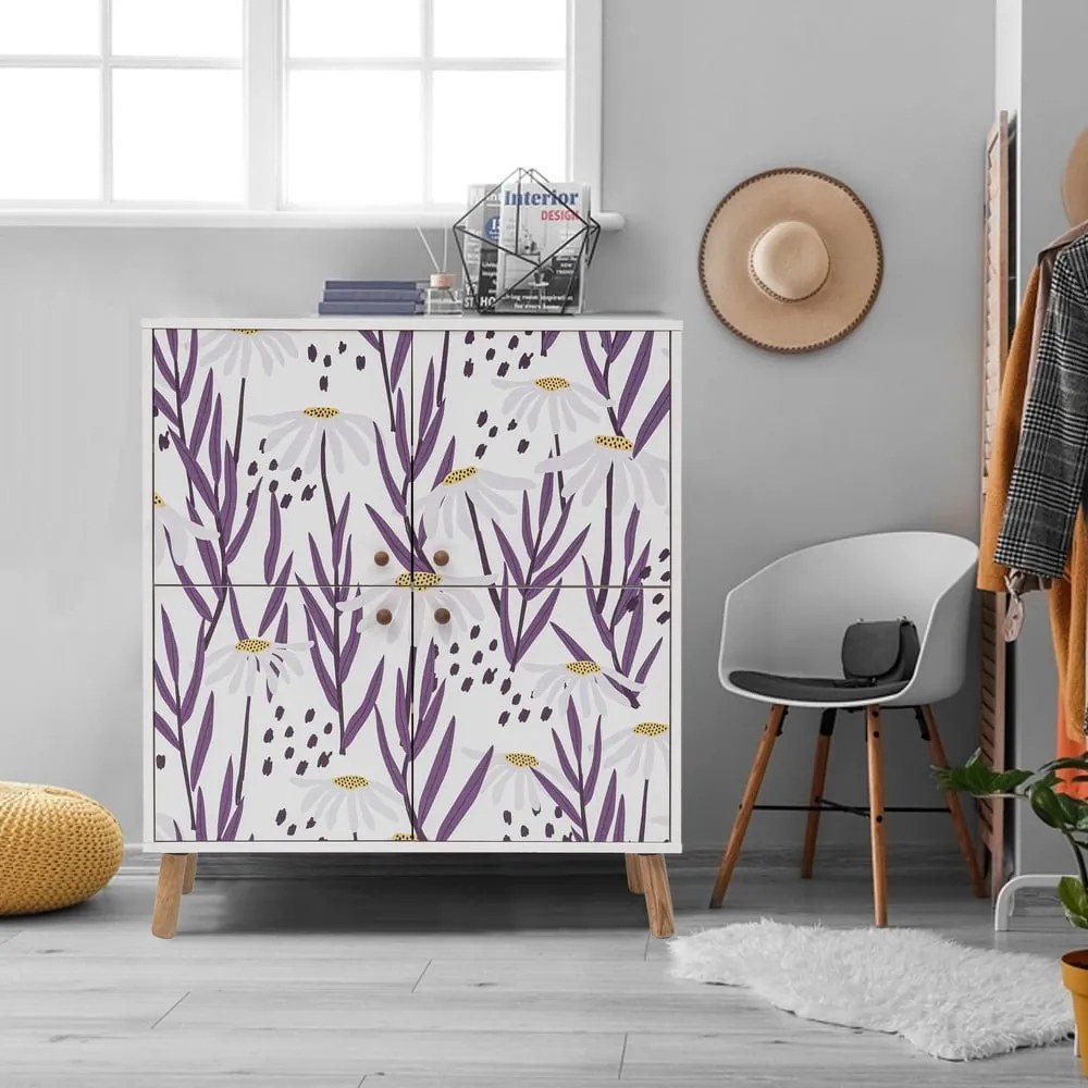 Fehér szekrény 95x111 cm Multilux – Kalune Design
