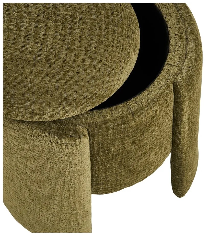 Khaki zsenília puff Walsdorf – House Nordic