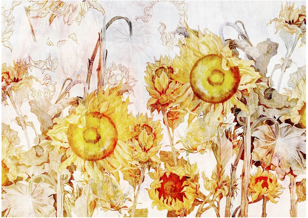 Kép - Napraforgó, festmény (70x50 cm)