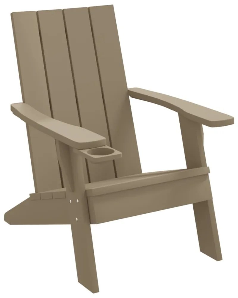 világosbarna polipropilén kerti adirondack szék 75x88,5x89,5 cm