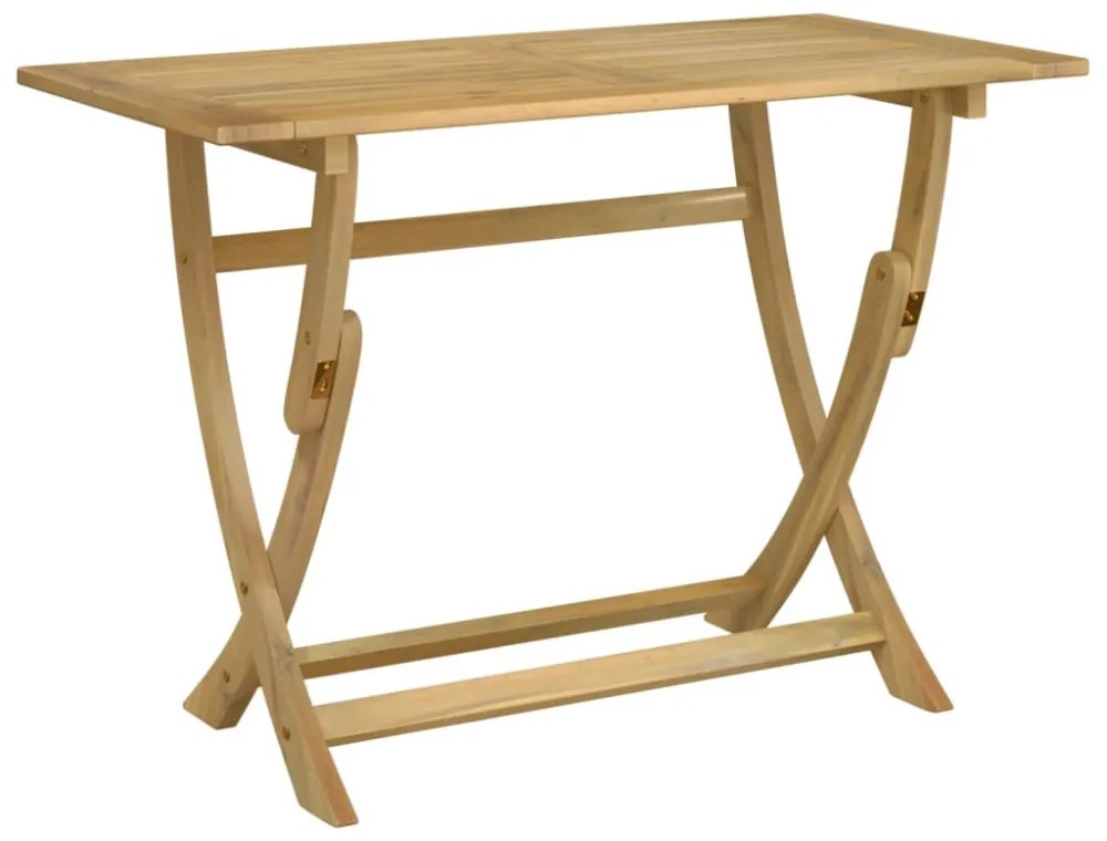 összecsukható tömör akácfa kerti asztal 110 x 55 x 75 cm