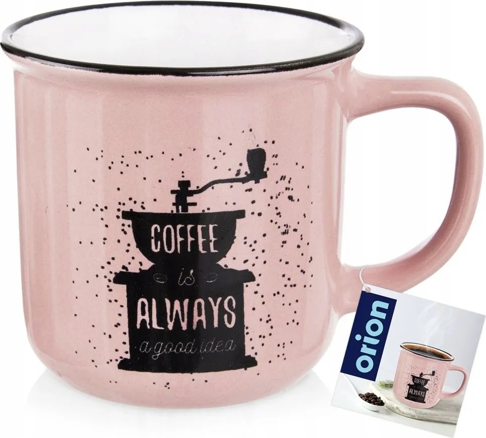 Kerámia bögre kávé tea gyógynövény italok Rózsaszín 370 ml