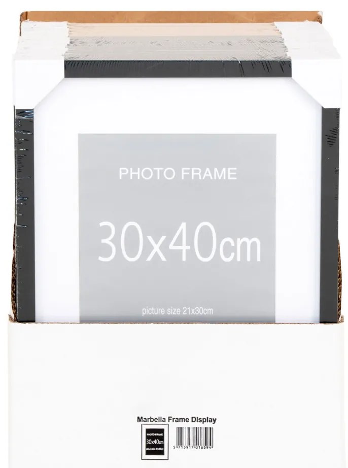 Marbella képkeret szett, 7 db fekete és 8 db natúr 30X40 cm