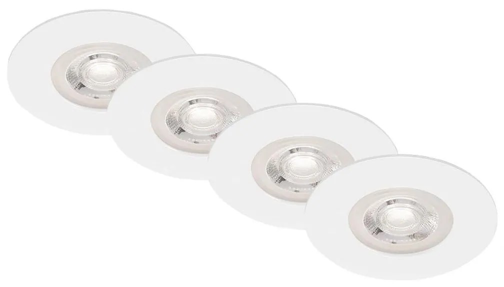 Brilo Brilo - KÉSZLET 4x LED Fürdőszobai beépíthető lámpa LED/4,9W/230V IP44 fehér BL1214