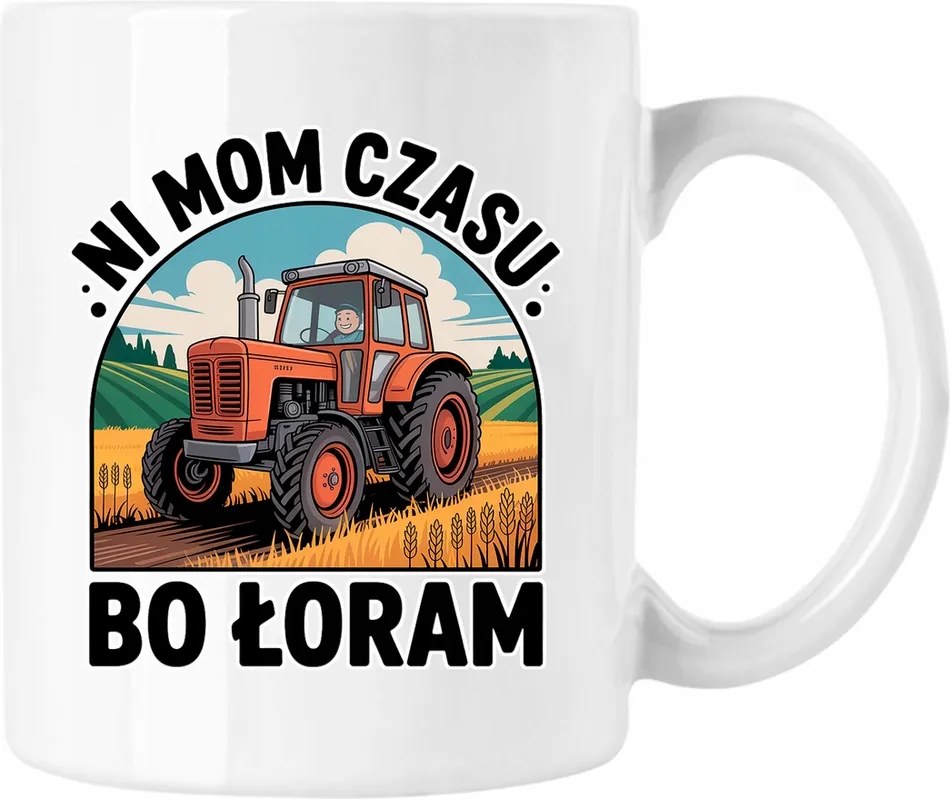 Bögre traktor farmer nincs időm 2 Fehér 330ml