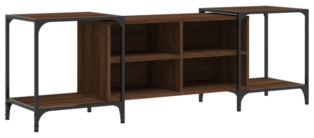 barna tölgy színű szerelt fa TV-szekrény 153 x 37 x 50 cm