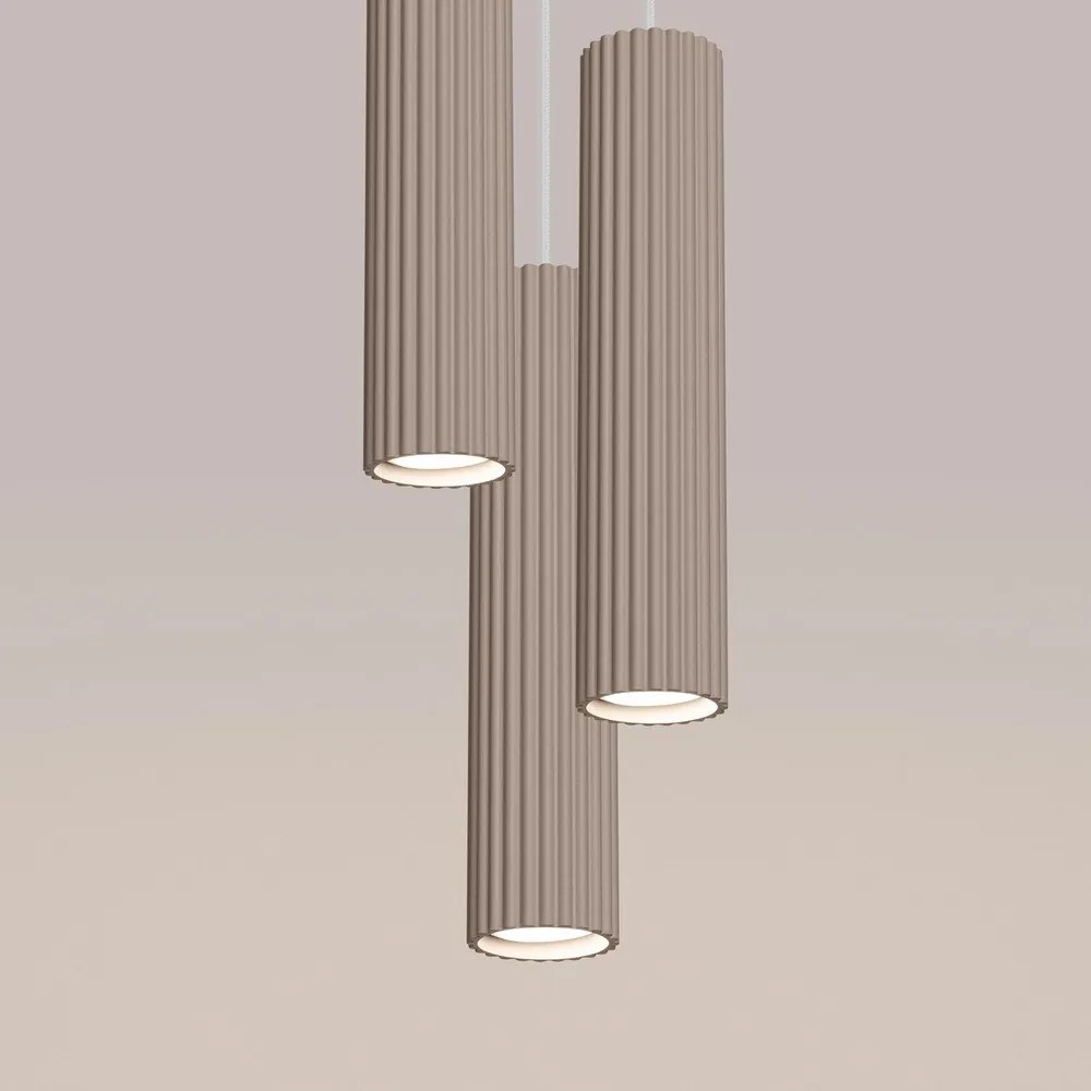 Szürkésbarna fém függőlámpa ø 19,5 cm Gleam – Sollux