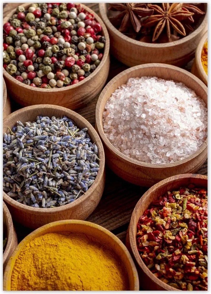 Poszterek 50x70 Só Ánizs Fahéj kurkuma