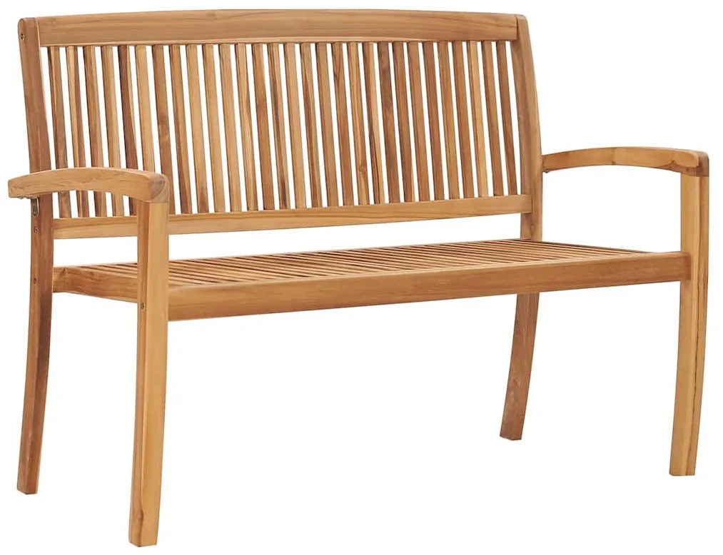 vidaXL 2 személyes tömör tíkfa kerti pad asztallal 120 cm