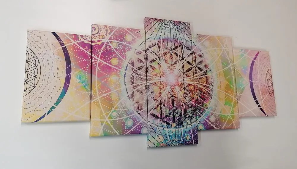 5 részes kép Mandala érdekes kivitelben