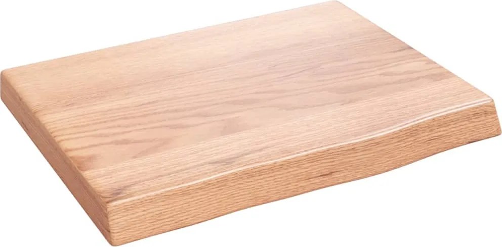 vidaXL világosbarna kezelt tömör tölgyfa fali polc 40x30x(2-4) cm