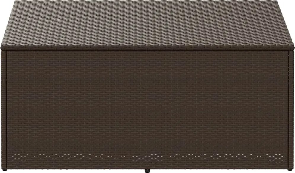 Barna Polyrattan Kerti Tárolóláda 110X50X58 Cm