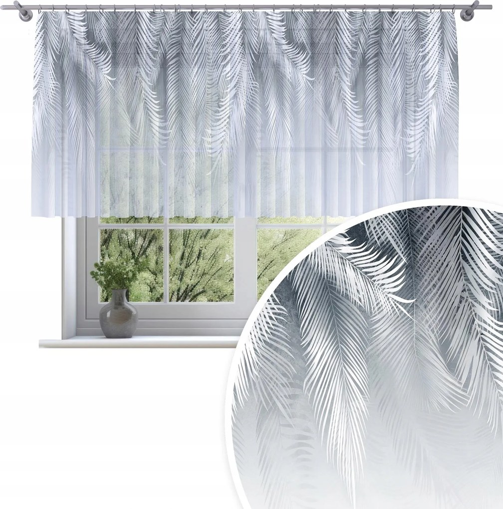 Függöny Kész Fátyol 400X120 Festett Mintás Béka Szalag Függöny 193