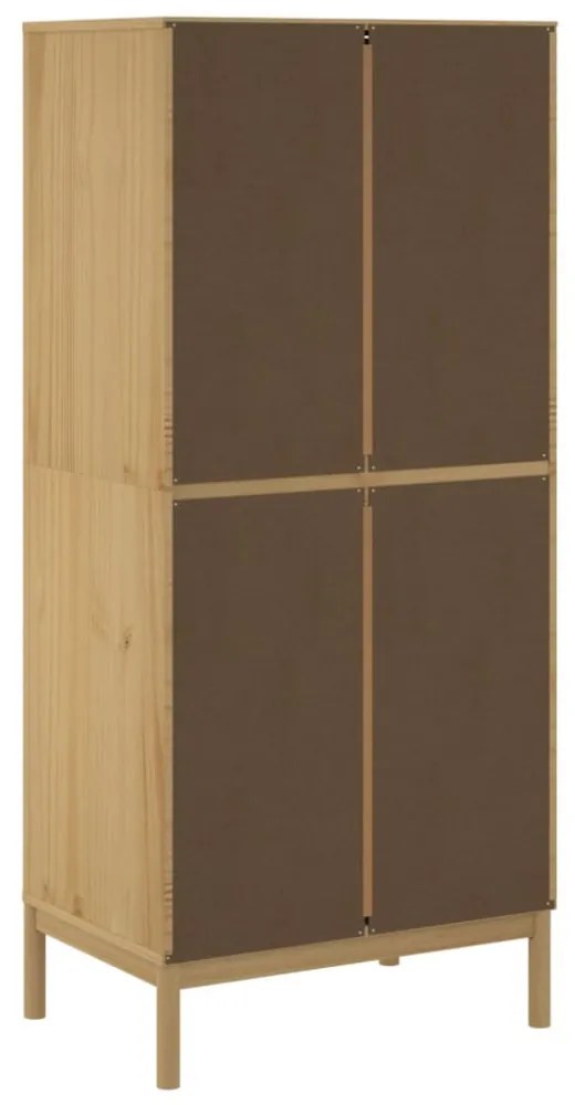 FLORO viaszbarna tömör fenyőfa szekrény 77 x 53 x 171 cm
