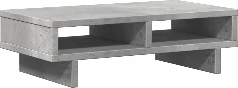 vidaXL betonszürke szerelt fa monitorállvány 50 x 27 x 15 cm