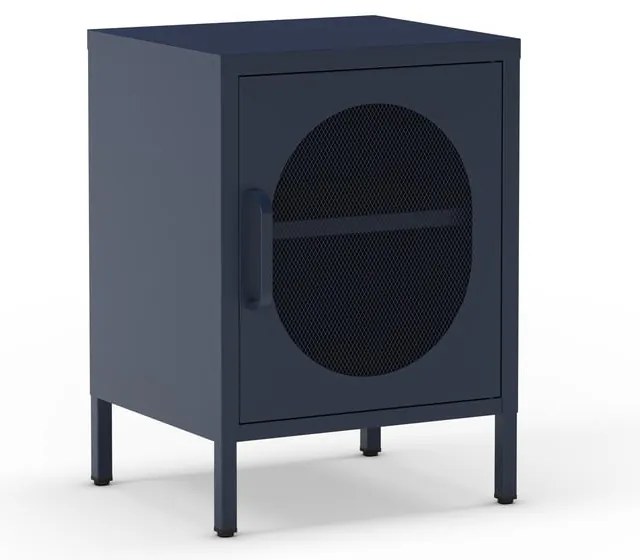 Sötétkék fém éjjeliszekrény Diora – Marckeric