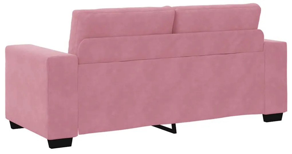 vidaXL rózsaszín bársony loveseat kanapé 140 cm