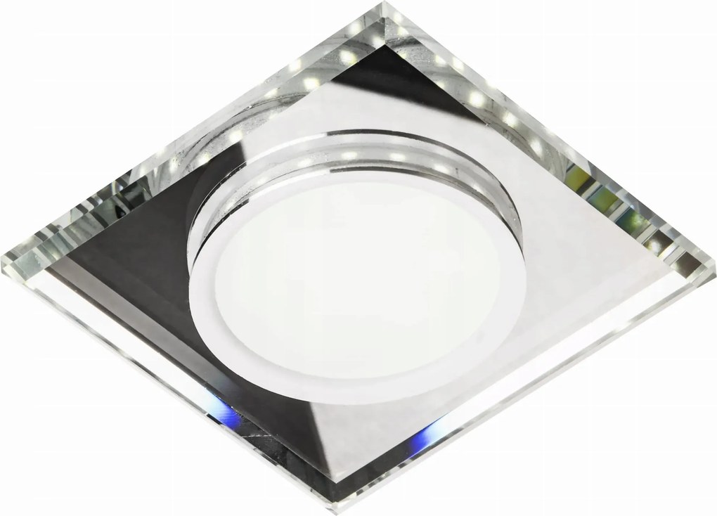 Candellux Mennyezeti Led lámpatest Ssp 8W 500lm Üveg Króm Négyzet IP20