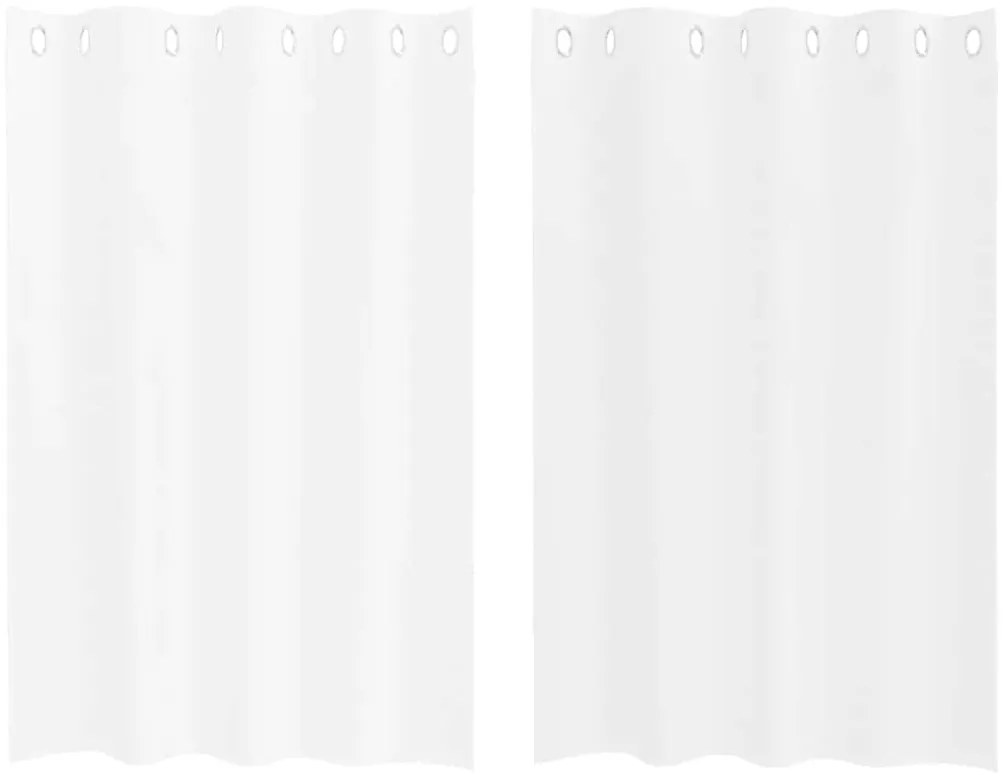 Függönyök függönyökkel 2 pcs Fehér Poliészter