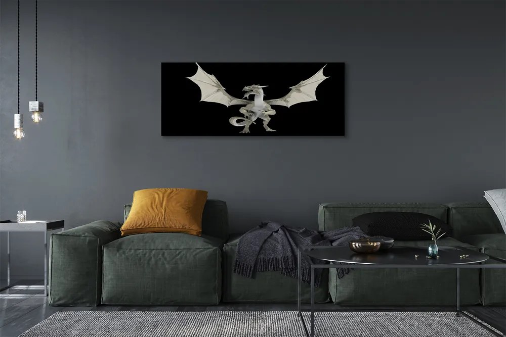 Canvas képek fehér sárkány 100x50 cm