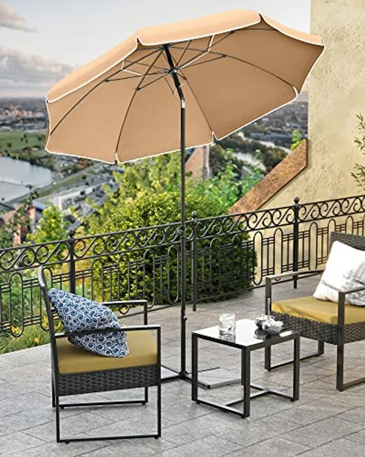 Napernyő 200 cm, UPF 50+ napvédelem, talp nélkül – Taupe