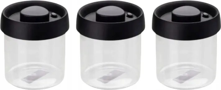 3 db-os vákuumos üveg tároló tégely szett pumpával 500 ml