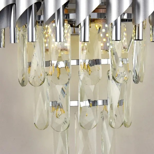 Brilagi - ECLIPSE fali lámpa 2xE14/10W/230V ezüstszínű