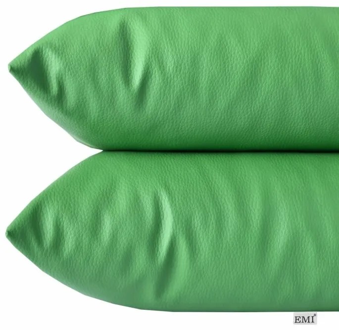 EMI retro zöld színű műbőr párna, Párna 50x50 cm