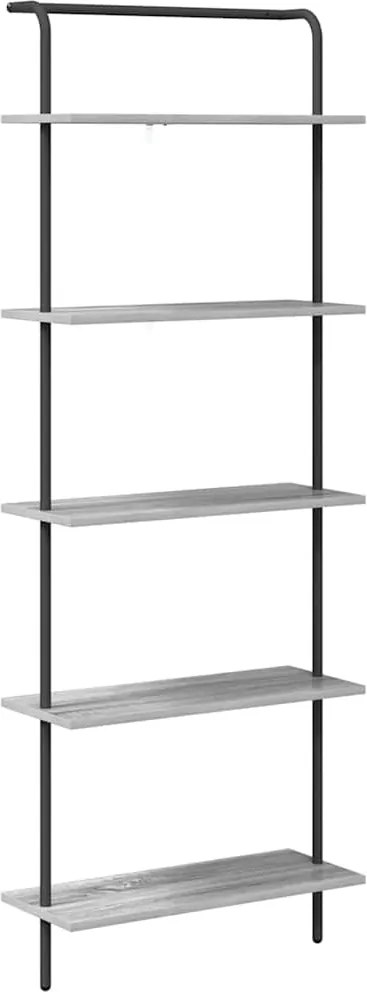 vidaXL Könyvespolc Szürke Sonoma 60 x 24 x 168 cm Faanyag