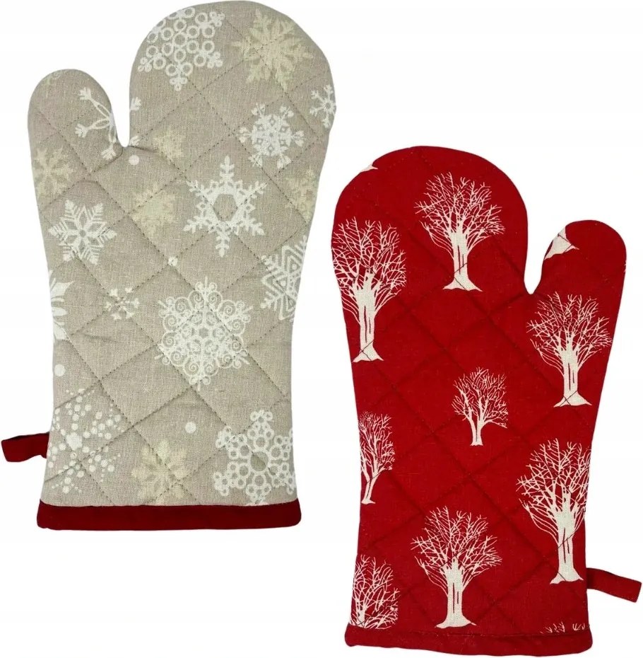 Konyhai kesztyű Piros karácsony