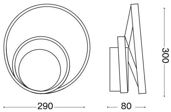 Ideal Lux - LED Fali lámpa OZ LED/26W/230V CRI 90 fehér