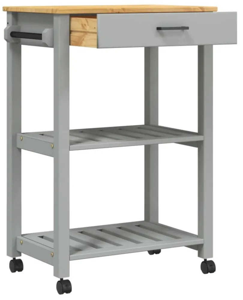 MONZA tömör fenyőfa konyhai kocsi 60 x 40 x 88,5 cm