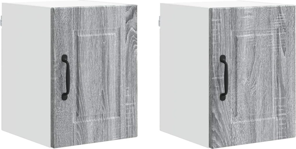 vidaXL Konyhaszekrény 2 pcs Szürke Sonoma 30 x 31 x 40 cm Faanyag