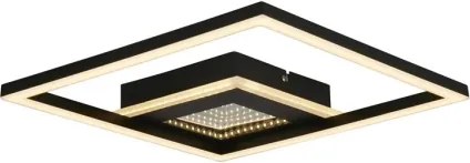 Searchlight 44250BK - fényerőszabályozható mennyezeti lámpa QUADRATE LED/24W/230V 36x36 cm