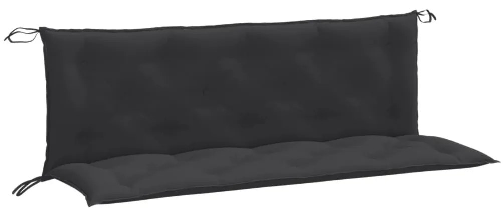 2 db melange antracitszürke szövet kerti padpárna 150x50x7 cm