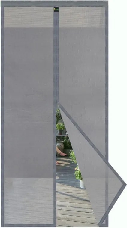 Szúnyogháló Ajtóra Mágneses Ajtóháló 100 x 210 CM Szürke