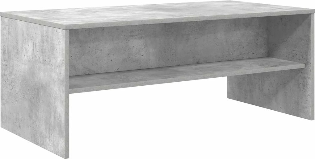 vidaXL Dohányzóasztal Beton Szürke 100 x 50 x 40 cm Faanyag