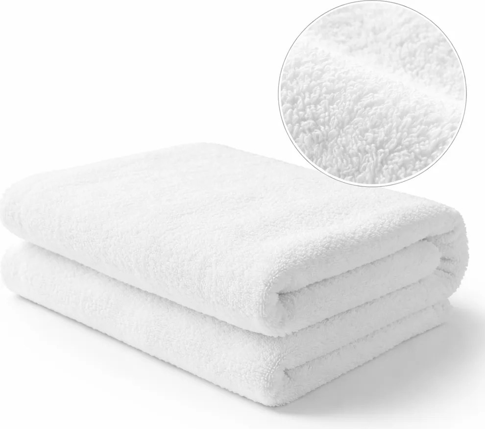 Arc Szállodai törölköző Fürdőköpeny fehér Pamut 50x90 puha Frottír