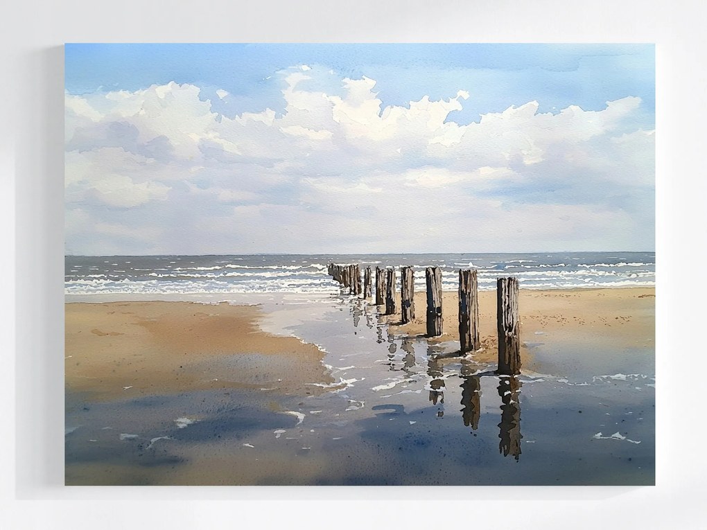 Canvas Vászonkép Tengerpart Tenger Pale Hullámtörő Balti-tenger Természet 80x60